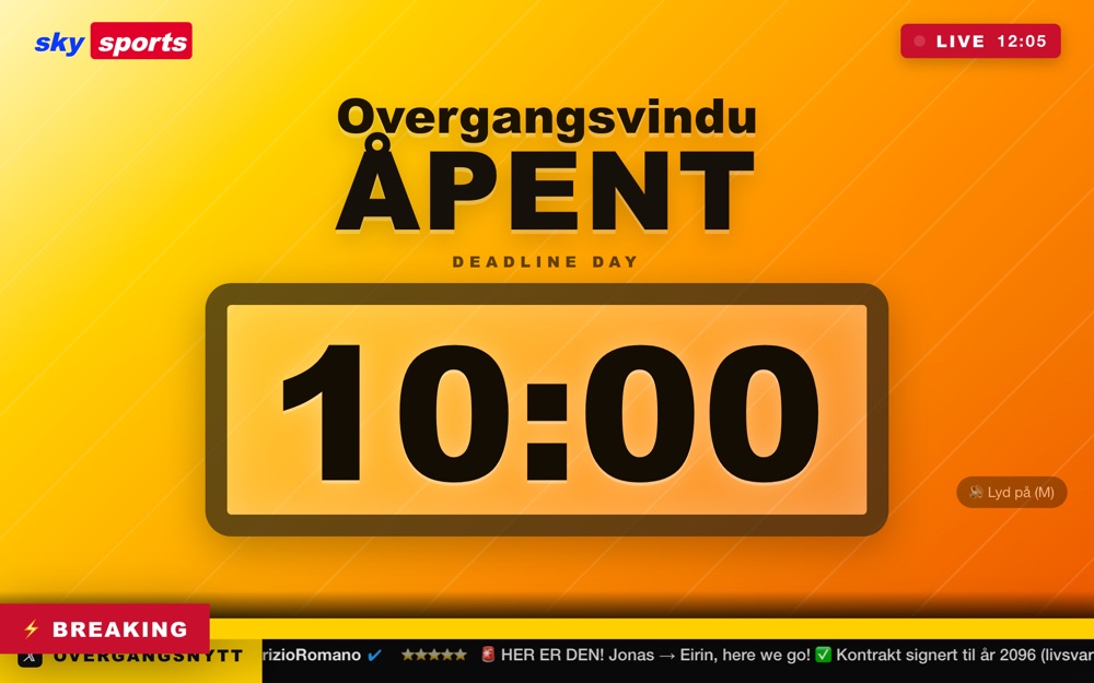 Skjermbilde av Transfervindu
